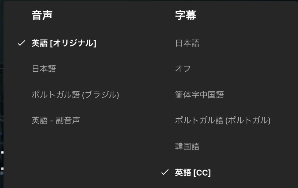 Netflix_音声・字幕設定